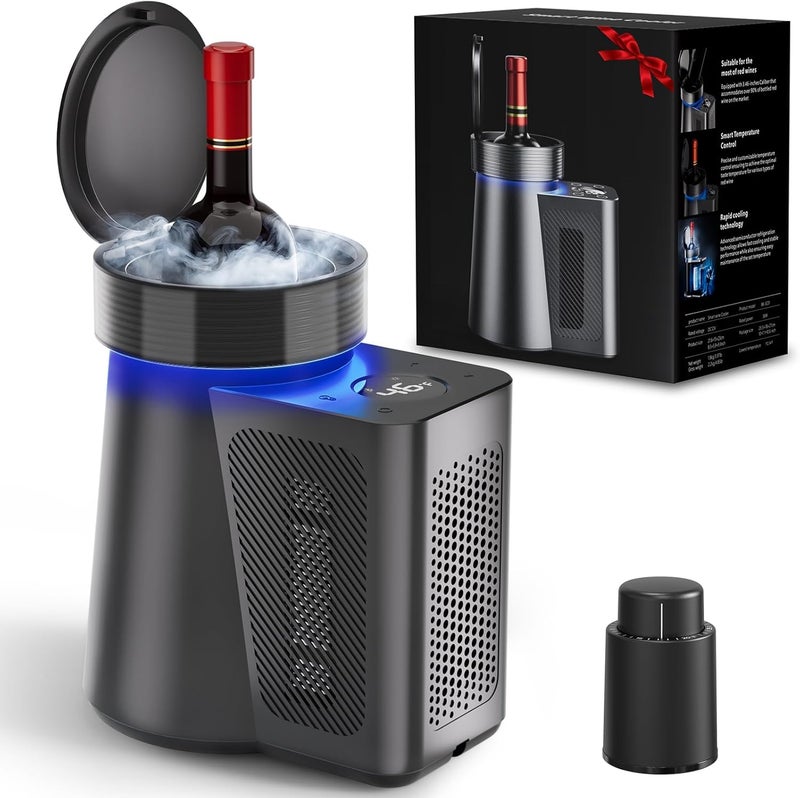 Newise ​ Wine Chiller & Temperature Keeper for Standard 750ml Bottles, Electric Chiller Maintains Perfect Temp, Low-Noise, Christmas Gift Set for Wine Lovers​ - Image 1